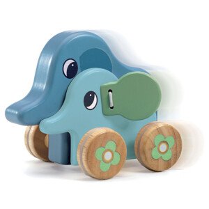 Dva sloníky - ťahacia hračka s melódiou