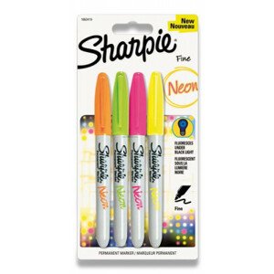 Permanentný popisovač Sharpie Neon - 4 farby