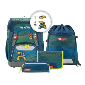 Školský ruksak Step by Step - 5-dielny set GRADE - Autorobot, certifikát AGR