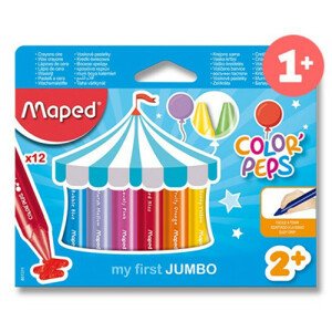 Voskovky Maped Wax JUMBO, 12 farieb