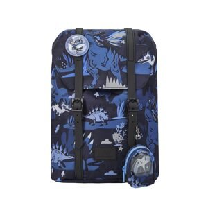 Frii of Norway Ergonomická školská taška Retro 22L Dinosaur Dark Blue