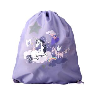 Frii of Norway Vrecko na telesnú a prezúvky Gymbag Unicorn Purple