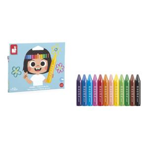 Janod Colorino Trojhranné voskovky pre deti 12 farieb od 1 roka