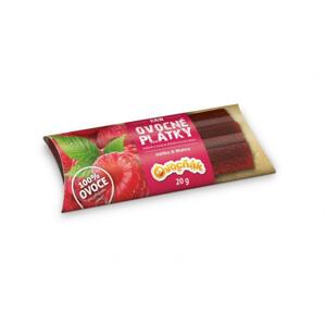 Sušené RAW ovocné plátky pre deti Malina a jablko Ovocňák 20 g