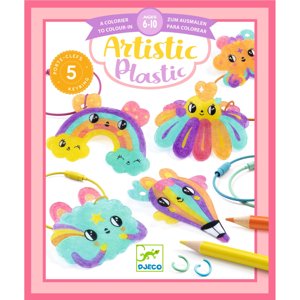 Kreatívna sada DIY Urob si sám Prívesky na kľúče Artistic Plastic Kawaii Djeco od 6 rokov