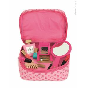 Kozmetický kufrík pre deti Little Miss Janod s kozmetikou z dreva a 9 doplnkami