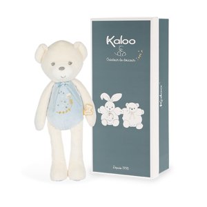 Plyšový medveď s hudbou pre bábätko Kaloo Perle modrý 35 cm