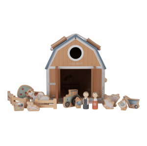 Little Dutch Drevený domček s postavičkami Farma prenosný