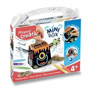 Kreatívna sada MiniBox Výroba pokladničky Zamatové maľovanie Maped Creativ od 4 rokov