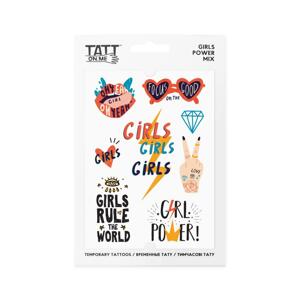 Vodeodolné dočasné tetovačky pre dievčatá Girls Power TATTonMe mix