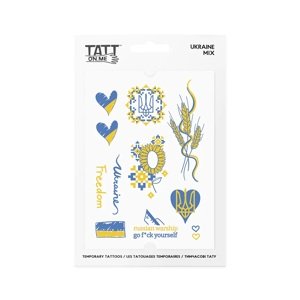 Vodeodolné dočasné tetovačky Ukrajina TATTonMe mix