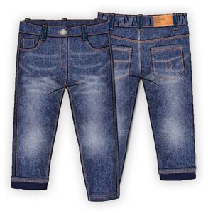 Dievčenské džínsové nohavice s podšívkou a elastanom, Minoti, 8GLNJEAN 4, modrá - 86/92 | 18-24m