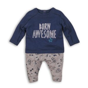 Chlapčenský set bavlnený, tričko a tepláky, Minoti, AWESOME 5, kluk - 74/80 | 9-12m