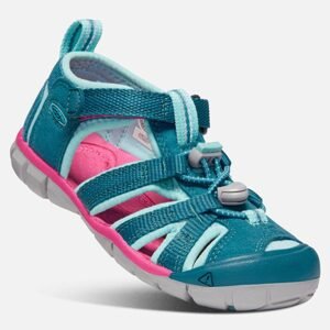 Detské sandále SEACAMP II CNX JR, deep lagoon/bright pink, Keen, 1020695, tyrkysová - 37