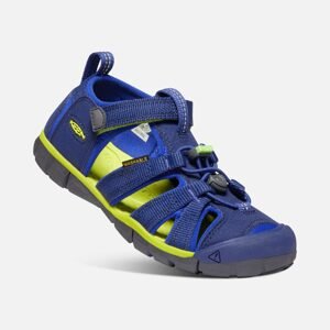 Detské sandále SEACAMP II CNX, BLUE DEPTHS/CHARTREUSE, keen, 1022993/1022978/1022939, modré - 38