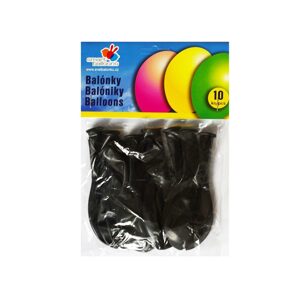Balónik nafukovacie - sada 10ks ČIERNE 26cm, Smart Balloons, W040582