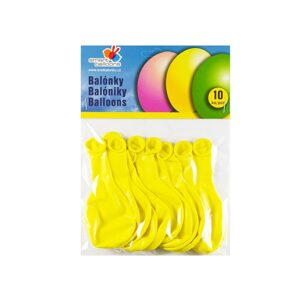 Balónik nafukovacie - sada 10ks ŽLTÉ 26cm, Smart Balloons, W040573