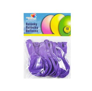 Balónik nafukovacie - sada 10ks FIALOVÉ 26cm, Smart Balloons, W040583