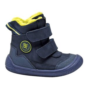 Chlapčenské zimné topánky Barefoot TARIK DENIM, protetika, tmavomodrá - 35