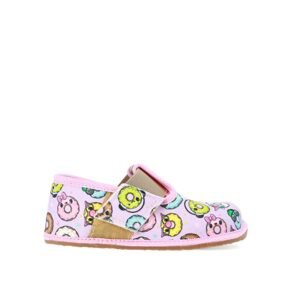 Dievčenské papuče Barefoot Pegres, BF01 Donut, ružové - 23