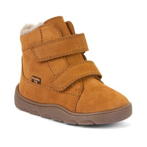 Detská zimná barefoot obuv ZERU TEX FURRY Cognac, Froddo, G2110149-2, hnedá - 22