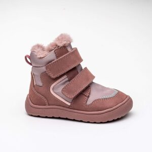 Dievčenské zimné barefoot topánky DAXI OLD PINK, Protetika, staroružová - 22
