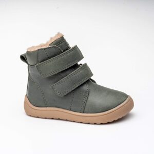 Chlapčenské zimné barefoot topánky DARYK KHAKI, PRO-tex, protetika, khaki - 24