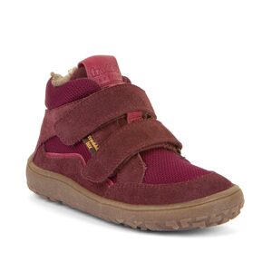 Dievčenská zimná barefoot obuv TEX WOOL Bordeaux, Froddo, G3110254-4W, červená - 37