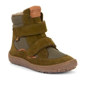 Detská zimná barefoot obuv TEX WINTER Olive, Froddo, G3160233-2, olivová - 36