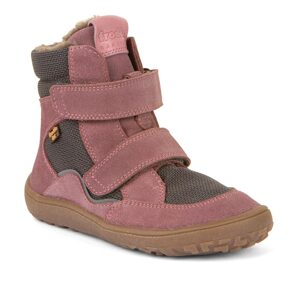 Dievčenská zimná barefoot obuv TEX WINTER Gray Pink, Froddo, G3160233-6, ružová - 31