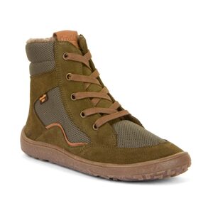 Detská zimná barefoot obuv TEX WOOL GROW Olive, Froddo, G3160234-3, olivová - 34