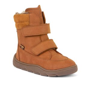 Detské zimné barefoot topánky ZERU TEX WINTER Cognac, Froddo, G3160240-2, hnedá - 25