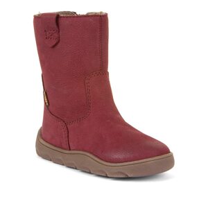 Dievčenské zimné barefoot topánky ZERU TEX BOOT Bordeaux, Froddo, G3160242-4, červená - 27