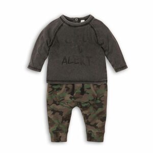 Chlapčenský set, tričko a tepláky, Minoti, CAMO 1, kluk - 56/62 | 0-3m