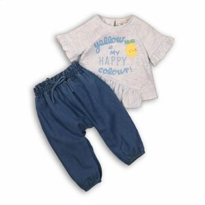 Dojčenský set dievčenský, Minoti, lemon 1, holka - 86/92 | 18-24m