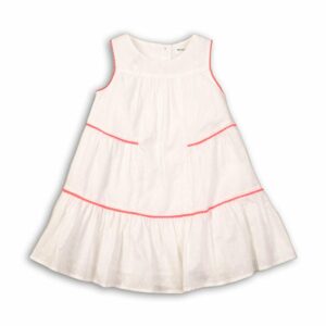 Šaty dievčenské bavlnené, Minoti, Hut 1, bílá - 68/80 | 6-12m