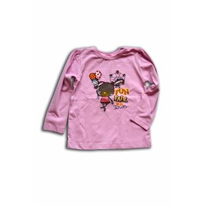 tričko dievčenské, dlhý rukáv, Wendee, OZKB102579-0, růžová - 74 | 9m