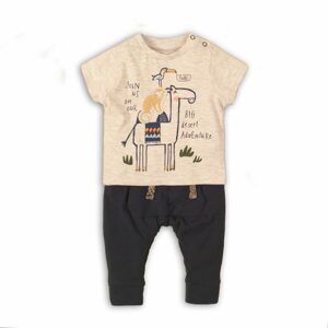 Dojčenský set chlapčenský - tričko a nohavice, Minoti, Camel 6, chlapec - 86/92 | 18-24m