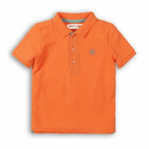 Tričko chlapčenské Polo s krátkym rukávom, Minoti, 1POLO 6, oranžová - 74/80 | 9-12m