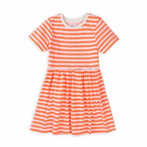 Šaty dievčenské bavlnené, Minoti, 6TDRESS 4, oranžová - 86/92 | 18-24m
