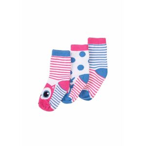 Ponožky dievčenské 3pack, Minoti, TG SOCK 25, dievča - 80/92 | 1/2let