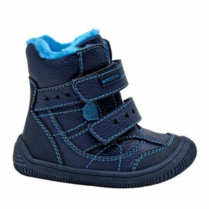 Chlapčenské zimné topánky Barefoot TOREN, protetika, modré - 33