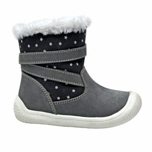 dievčenské zimné topánky Barefoot LYDA, protetika, sivé - 29