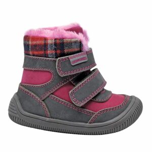 dievčenské zimné topánky Barefoot TAMIRA GREY, protetika, sivá - 29
