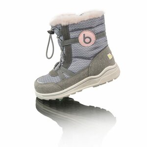 Dievčenské zimné topánky s kožušinou ICEFOX, sťahovacie, bočný zips, BUGGA, B00170-03, ružová - 25