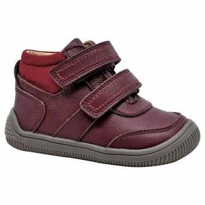 dievčenská celoročná obuv Barefoot NELDA, Protetika, bordová - 22