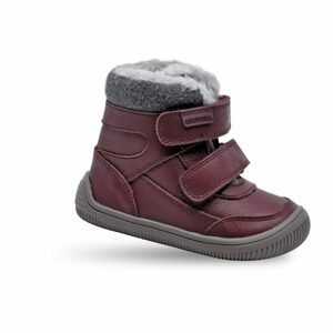 Dievčenské zimné topánky Barefoot TAMIRA BORDO, Protetika, bordová - 24