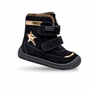 Dievčenské zimné topánky Barefoot LINET BLACK, Protetika, čierna - 21
