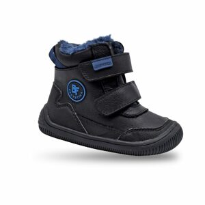 Chlapčenské zimné topánky Barefoot TARIK BLACK, Protetika, čierna - 21