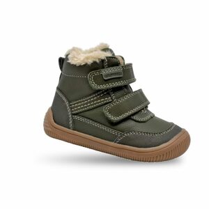 Chlapčenské zimné topánky Barefoot TYREL KHAKI, protetika, khaki - 33